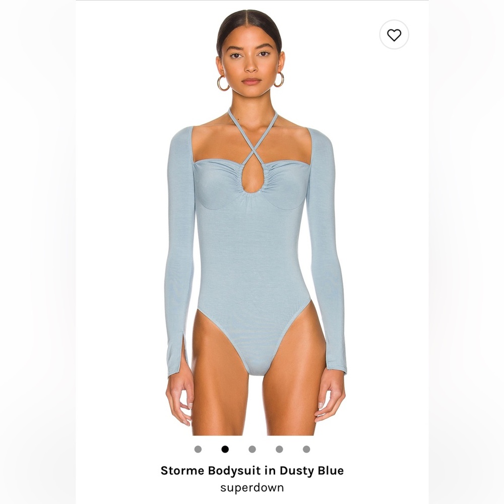 Superdown - Storme Bodysuit in Dusty Blue